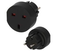 Brennenstuhl travel plug / travel adapter (travel socket outlet adapter for connecting electrical devices with British Standard plug system in countries with earthing contact plug system) black