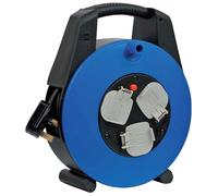 Brennenstuhl 10 Metre Cable Reel - Cassette Reel - Heavy Duty Cable - 3 Sockets