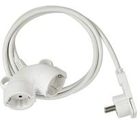 Brennenstuhl Quality Plastic Extension Cable with Flat Connector (Extension Cable Flat for Indoor Use with 5 m Cable, Power Extension Cable with Double Socket, 2-Way Extension Cable) White