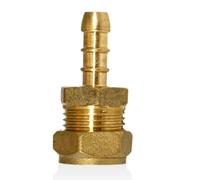 BRENNER 15mm Gas Hose Nozzle - Copper Compression Fitting with Brass Olive - BSP Thread LPG Adapter for Propane & Butane - Caravan, Camping, BBQ Stove Connector - Durable Brass Gas Pipe Fitting