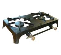 CAMPING FISHING OUTDOOR DOUBLE BURNER CAST IRON TWIN BOILING RING STOVE LPG GAS
