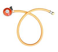 BRENNER Propane Gas Hose Kit - High-Pressure LPG Hose with 27mm Clip-On 37mbar Regulator, Left-Hand 1/4" BSP Nut - Outdoor BBQ, Camping Stove, Patio Heater, Torch, Gas Connection