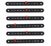 Brensty 6Pcs Soccer Tabletop Scoreboard Mini Snooker Score Board Scorer Pointers and Number Strip Table Games Counter