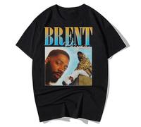 Brent Faiyaz T-Shirt Vintage 90's Hip Hop Rap Tee Shirt Men's Clothing Oversized T-Shirt Harajuku Men's Black
