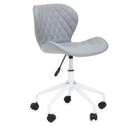 Brent Faux Leather Home Office Chair Premier Housewares Grey One Size