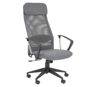 Brent High Back Mesh Home Office Chair Premier Housewares Silver One Size