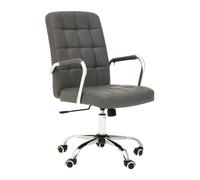Brent Tufted Home Office Chair Premier Housewares Grey One Size