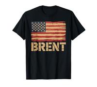 BRENT USA Flag T-Shirt Personalized 4th of July BRENT T-Shirt