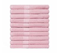 Brentfords 100% Cotton Bath Towels - Premium Quality, Super Absorbent & Quick Drying - Large Bathroom Towel - Luxury Set of 10-70 x 115cm - Blush Pink