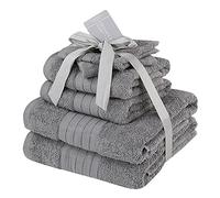 Brentfords 100% Cotton Extra Large Bathroom Towel Sheets - Premium Quality, Super Absorbent & Quick Drying Jumbo Towel - 90 x 150cm - Luxury Set of 10 - Grey