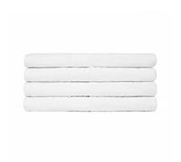 Brentfords 100% White Cotton Bath Towels - Premium Quality, Super Absorbent & Quick Drying - Large Bathroom Towel - 70 x 115cm - Luxury Set of 4
