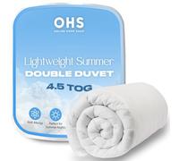 Brentfords 4.5 Tog Duvet Double, Lightweight Cool Summer Duvets Anti Allergy Home Soft Comfort Quilt Bedding Hotel Quality Breathable Machine Washable Non Allergenic Fibre Double Duvet, White