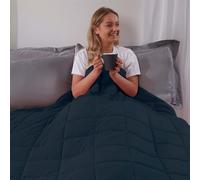 Brentfords 4kg Weighted Blanket Adults Navy Blue, Therapy Anti Anxiety Heavy Weighted Blankets Insomnia Stress Relief Adult Weighted Blanket, 125 x 150cm - (Disclaimer Only suitable for age 3+ years)