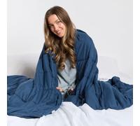 Brentfords Adult Weighted Blanket 10kg King Size 150 x 200cm, Navy Blue | Heavy Blanket Anxiety Relief for Adults Therapy Insomnia Calming Stress with Micro Glass Beads