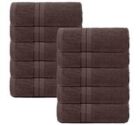 Brentfords Bathroom Hand Towels Dark Brown, Super Soft 100% Cotton Hand Towels Kitchen Bathroom Essentials Highly Absorbent Small Towels for Hands Face, 10 Piece