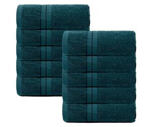 Brentfords Bathroom Hand Towels Teal Green, Super Soft 100% Cotton Hand Towels Kitchen Bathroom Essentials Highly Absorbent Small Towels for Hands Face, 10 Piece