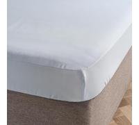 Brentfords Bedding Fitted Sheet Single Bed, Easy Care Soft Microfibre Fabric Deep Pocket 25cm Single Bed Sheet Shrinkage and Fade Resistant Bottom Sheets, Light Blue - 90 x 190cm