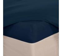 Brentfords Bedding Single Fitted Sheets 2 Pack Navy, Easy Care Soft Microfibre Fabric Deep Pocket 12 Inch (30) Bed Sheets Shrinkage and Fade Resistant Fitted Sheet Single Bed, 90 x 190cm