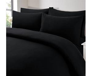 Brentfords Black Pillow Cases 2 Pack, Housewife Pillowcases Bed Pillow Soft Comfortable Hotel Quality Pillow Case with Envelope Closure, 50 x 75cm