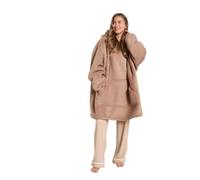 Brentfords Blanket Hoodie Teddy Fleece Sherpa Lined Oversized Hoodie, Mink | Gifts for Women Men Super Soft Warm Wearable Blanket Snuggle Hoodie Comfy Cosy Hooded Blanket Giant Sweatshirt Large Pocket