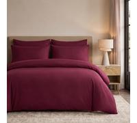 Brentfords Burgundy Bedding Duvet Cover King Size with 2 Pillowcases | Super Soft Cosy Warm Microfibre Polyester Plain King Size Bedding Luxury Comfy Quilt Cover