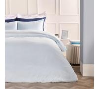Brentfords Double Bedding Quilt Cover Set, Super Soft Cosy Warm Microfibre Polyester Modern Double Duvet Set Luxurious Comfy Duvet Cover Sets with Matching Pillowcases, Light Blue
