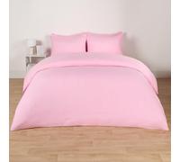 Brentfords Double Duvet Covers, Microfibre Double Bedding Quilt Covers Double Bed Set with Pillowcases Quilt Covers Luxury Super Soft Comfy, Pink