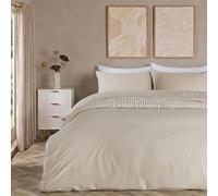 Brentfords Double Duvet, Microfibre Double Bed Duvet Cover Set Quilt Cover Bedding Set with Pillowcases Microfibre Quilt Cover Luxury Super Soft Comfy, Natural Beige