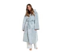 Brentfords Dressing Gowns for Women Teddy Marl, Mens Dressing Gowns Fleece Bath Robes Comfortable Adults Unisex Full-Length V-Neck Style Cosy Luxury Robe - One Size