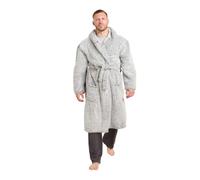 Brentfords Dressing Gowns for Women Teddy Marl, Mens Dressing Gowns Fleece Bath Robes Comfortable Adults Unisex Full-Length V-Neck Style Cosy Luxury Robe - One Size