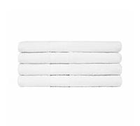 Brentfords Extra Large Bathroom Towel Sheets -100% Cotton - Premium Quality, Super Absorbent & Quick Drying Jumbo Towel - Luxury Set of 4 - White - 90 x 150cm