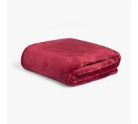 Brentfords Fleece Blanket for Bed, Ultra Soft Warm Cosy Fleece Throw Blanket for Sofa Lightweight Fluffy Throws for Sofas Large Double Bed Throw, Burgundy - 150 x 200cm