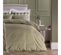 Brentfords Green Bedding King Size Duvet Cover Sets, Super Soft Cosy Warm Microfibre Polyester Quilt Cover Set Luxury King Size Bedding Modern Comfy Duvet Cover Sets with Matching Pillowcases, Sage