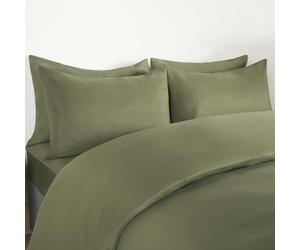 Brentfords Green Pillow Cases 2 Pack, Housewife Pillowcases Bed Pillow Soft Comfortable Hotel Quality Luxury Pillow Case with Envelope Closure - Woodland Green, 50cm x 75cm