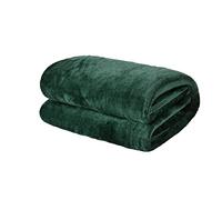 Brentfords Green Throw Blanket for Bed, Ultra Soft Cosy Warm Throw Blanket Green Throws for Sofa Bed Lightweight Fluffy Single Throw Over Settee, 120 x 150cm