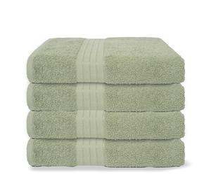 Brentfords Hand Towels For Bathroom, Ultra Soft 100% Cotton Absorbent Fade Resistant Quick Dry Hotel Quality Sage Green Hand Towels 4 Pack For kitchen & Gym, 50x80cm