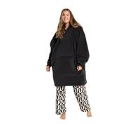 Brentfords Hoodie Blanket Teddy Fleece Sherpa Lined Oversized Hoodie, Black | Gifts for Women Men Super Soft Warm Wearable Blanket Snuggle Hoodie Comfy Cosy Hooded Blanket Giant Sweatshirt Large Pocket