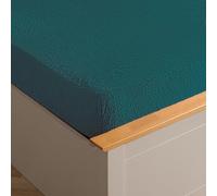 Brentfords King Size Fitted Sheet, Easy Care Soft Warm Thermal Teddy Fleece Fitted Sheet Deep Pocket 25cm Shrinkage & Fade Resistant Teddy Bear Bedding, Teal