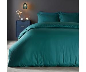 Brentfords OHS Teal Bedding King Size Duvet Cover Sets, Super Soft Warm Cosy Microfibre Polyester Stylish Plain Quilt Cover Luxury Comfy Bedding Sets King Size with Pillowcases