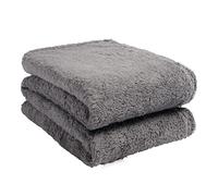 Brentfords OHS Teddy Fleece Blanket Grey Throw for Sofa, Super Soft Winter Warm Throw Blanket for Bed Settee Large Sofa Throw Lightweight Fluffy Single Bed Throws, Charcoal Grey - 125 x 150cm