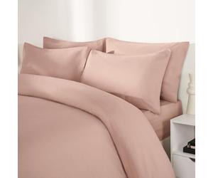 Brentfords Pillow Cases 2 Pack, Housewife Pillowcases Bed Pillow Soft Comfortable Hotel Quality Pillow Case with Envelope Closure, Blush Pink 50 x 75cm