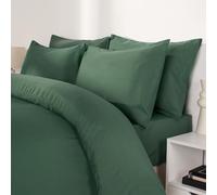 Brentfords Pillow Cases 2 Pack, Soft Microfibre Housewife Pillowcases Comfortable Hotel Quality Wrinkle & Fade Resistant Bed Pillow Cases with Envelope Closure, Forest Green - 50 x 75cm