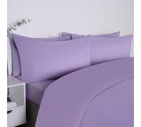 Brentfords Pillow Cases 2 Pack, Soft Microfibre Housewife Pillowcases Comfortable Hotel Quality Wrinkle & Fade Resistant Bed Pillow Cases with Envelope Closure, Lilac Purple - 50 x 75cm