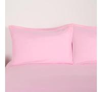 Brentfords Pillow Cases 2 Pack, Soft Microfibre Housewife Pillowcases Standard Size Comfy Hotel Quality Wrinkle & Fade Resistant Pillow Cases with Envelope Closure, Pink - 50 x 75cm