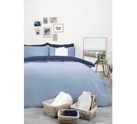 Brentfords Reversible Duvet Set - Navy & Blue Navy