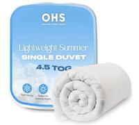 Brentfords Single Duvet 4.5 Tog, Lightweight Cool Summer Duvets Anti Allergy Home Soft Comfort Quilt Bedding Hotel Quality Breathable Machine Washable Non Allergenic Fibre Single Bed Duvet, White