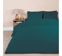 Brentfords Single Duvet Cover Set Super Soft Warm Thermal Teddy Fleece Duvet Set Single Luxurious Plain Dye Fluffy Fleece Cosy Teddy Bear Bedding with Pillowcase, Teal