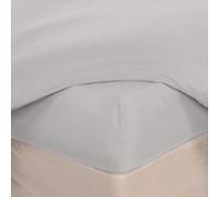 Brentfords Single Fitted Sheet Silver Grey, Deep Pocket 25cm Easy Care