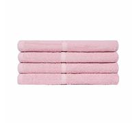Brentfords Super Absorbent & Quick Drying 100% Cotton Bathroom Face Cloths - Premium Quality Face Towel - Luxury Set of 4-30 x 30cm - Blush Pink