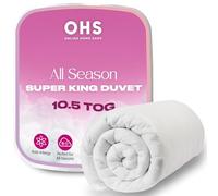 Brentfords Super King Duvet 10.5 Tog, Lightweight Breathable Comfort Bedding Soft All Year Round Quilt Super King Size for Summer Autumn Winter Non Allergic Washable Duvet, White